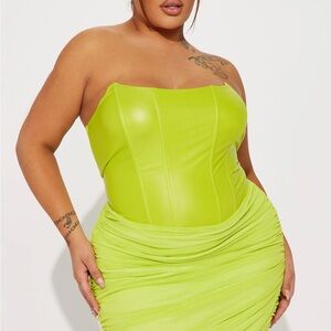 Neon Yellow mini dress